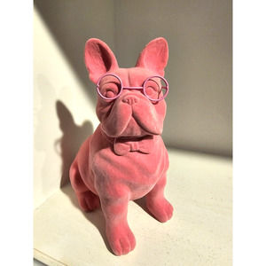 Flocked French Bulldog Pink Valentine - Spritz Brand New